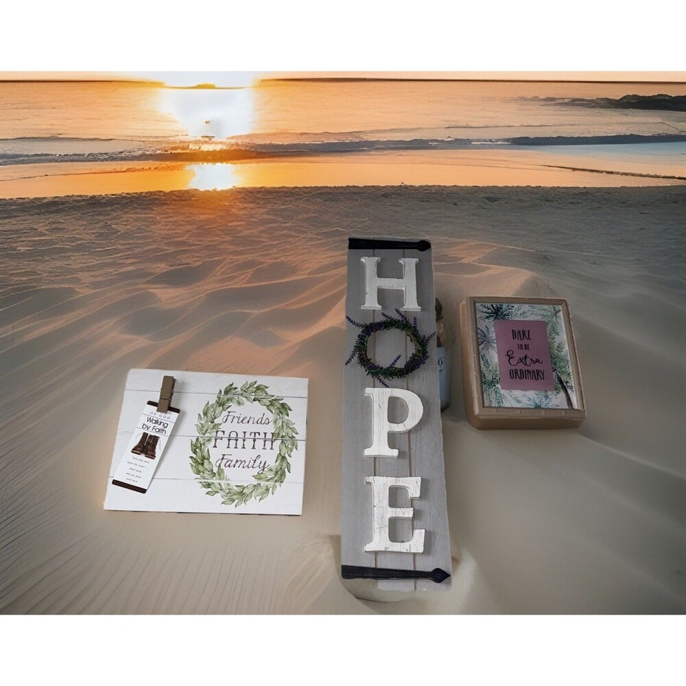 3 pieces Motivational phrases and elegant, calming decor for a modern, contempor
